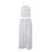 2025 Summer New Fashion Vacation Style Women's Outfit Set: Elegant Sexy Backless Halter Top And Skirt_ecoleips.com