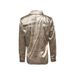 Women's Clothing Satin-Effect Draped Blouse – Elegant Floral Print Shirt For Women (Gold, S-XXL)_ecoleips.com