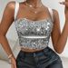 Women's Clothing Fashion Trend Women's Clothing Backless Slim Fit Versatile Sequined Vest Beaded Vest_ecoleips.com
