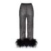 Elegant Slim Fit Women's Casual Straight Leg Pants European American Style Shimmering Mesh Fashion Trendy Clothing Sexy_ecoleips.com