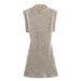 Spring Banquet Festival Women's Slim Sexy Sequin Dress European American Temperament Sleeveless Mini Length Prom Evening Wear_ecoleips.com
