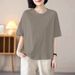 This European-Made, Port-Style, Solid-Color Round-Neck Short-Sleeved Top Is Perfect For Summer Versatile, Stylish, And_ecoleips.com