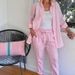 Women's Clothing Solid Color Casual Suit Long Sleeved Trousers Two Piece Suit_ecoleips.com