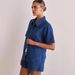 Women's Clothing Summer New Washed Retro Solid Color Short Sleeved Shirt Shorts Denim Suit Women_ecoleips.com