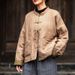 girl 25 Winter Stand Collar Double Breasted Button Thickened Jacket For Women New Chinese Style Handmade Embroidery Lace-up_ecoleips.com