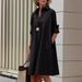 Women's Clothing Women's Simple Loose Shirt Dress Long Sleeve Fashion Clothing_ecoleips.com