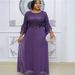 Women's Clothing New Lace Heavy Chiffon Dress_ecoleips.com