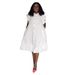 Women's Clothing Solid Color Sleeveless Wood Ear Lace Flying Sleeve Dress_ecoleips.com
