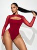 Fall Sexy Mesh-Panel Jumpsuit – Sleeveless Low-Cut Bodysuit With Sheer Inserts, Streetwear & Clubwear (XS-L, Black/Wine/White/Mocha)_ecoleips.com