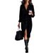 Corduroy Shirt Dress With Double Pockets – Classic & Stylish Mid-Length Dress_ecoleips.com