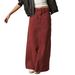 Aria Basics Aria Basics European And American Foreign Trade Cross-Border Source Summer Women's Loose Straight Casual Denim Midi Skirt_ecoleips.com