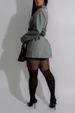 K European And American Women's Suit Jacket With Side Straps, Waist Cinching And Splicing, Long Sleeved Suit_ecoleips.com