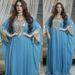 European And American Cross-border Arabic Long Robe Women's Abaya Chiffon Dress With Embellishments, Dubai Plus-size_ecoleips.com