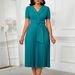 Stylish Short Sleeve Collar Dress – Summer Office & Casual Wear With Belt Effortless Style For Every Summer Day_ecoleips.com