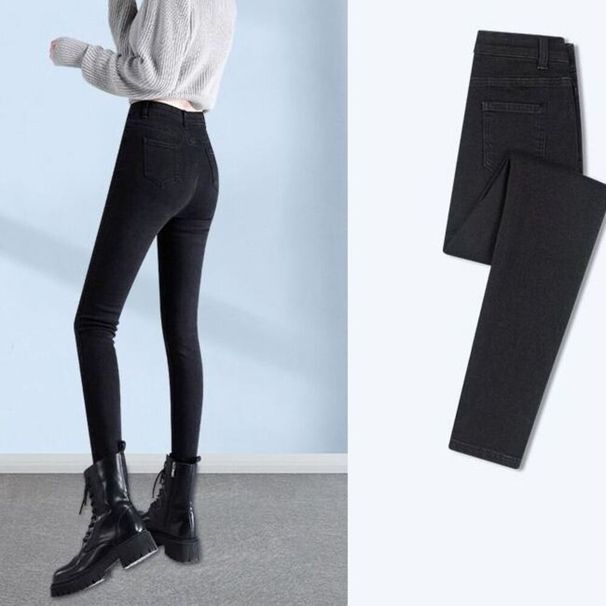 American Retro Double-button Flared Jeans For Women, New High-waisted Stretch Slim-fit Bell-bottom Pants With A Drapey,_ecoleips.com