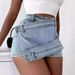 Women's Clothing A Line High Waist Summer Irregular Wide Leg Pants Summer Slim Jeans Skirt_ecoleips.com