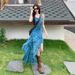 Design Sense Irregular Floral Strap For Women 2025 Summer Internet Celebrity New Hot Girl Style Waist-Cinching_ecoleips.com