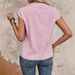2025 European And American Cross-border Women's Summer New Style Button-up Short-sleeved Shirt, Lapel Casual Striped Top_ecoleips.com