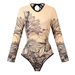 Women's Quick Drying One Piece Swimsuit 2025 Long Sleeve Sunscreen Sports Surfing Suit Backless Cover up Tight Fitting Summer Swimwear_ecoleips.com