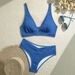 Aria Basics New Cross-border Thin Deep V 2025 Solid Color Sexy Bikini Hot Girl Two-piece Swimsuit Set In European And American Style_ecoleips.com