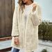 Women's Solid Color Casual Loose Plush Hooded Cardigan Mid-Length Coat Fall Winter New Arrival_ecoleips.com