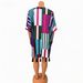 Summer Boho Tassel Dress Oversized Striped Maxi One Size Fits Most Fringe Detail Women's Clothing_ecoleips.com