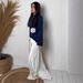 Elegant Long Sleeve Floral Print A-Line Dress For Women, Soft & Comfortable Polyester Cotton Blend, Summer Casual Dress With Round Neck_ecoleips.com