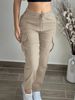 Women's Cargo Pants – High-Waisted Drawstring Joggers, Lightweight Polyester Blend For Hiking & Streetwear (Black/Beige/Red/Teal, S-XXL)_ecoleips.com