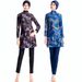 Women's Clothing Digital printing slim fit Muslim girls swimsuit women sports sun protection three piece sports suit_ecoleips.com