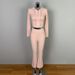 Korean Sports Fashion Slim-fit Short Hooded Sweater New Top Pink Casual Two-piece Jacket For Women_ecoleips.com