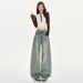 2026 Wide-Leg Washed Denim Pants For Women, Slimming Straight-Leg, Cropped Full-Length & Extra-Long_ecoleips.com