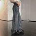 -Inspired Wide Leg Jeans For Women - Glam Rhinestone Embellished High Waist Flared Denim Pants With Vintage Wash_ecoleips.com