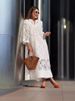 Women's Clothing Women's Casual Loose Lace V Neck Dress Loose Fitting Two Piece Set Style For Formal & Casual For Women_ecoleips.com