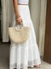 Holiday Style Women's Lace Cake Skirt, Thin And Elegant, Solid Color, High Waist And Long, Traveling_ecoleips.com