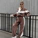 Fashion Suit Casual Sports Suit Zipper Cardigan Trousers Two-piece Suit Women_ecoleips.com