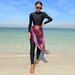 Muslim Swimsuit Best Selling Women's Swimsuit Long Sleeve Sun Protection Elastic Body Shaping Cover Up Swimwear Conservative Style_ecoleips.com