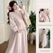 Autumn New Korean Fashion Dress, Loose Fit, Flattering, French Style Maternity Dress_ecoleips.com