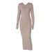 European And American Cross-Border Summer New Solid Color Reversing Edge Hooded Sleeve Slim Street Style Long Bodycon_ecoleips.com