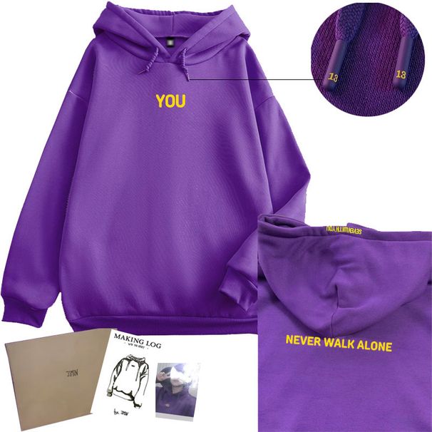Women's Pullover Hoodie Kim Seokjin Namjoon Support Uniform Style Korean Pop Culture Reference Long Sleeve Sweatshirt_ecoleips.com