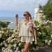 Women's Striped Two-Piece Suit Short Sleeved Shirt And High Waist Shorts European And American Style Loose Fit Cross Border Top_ecoleips.com