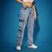 Women's Cargo Jeans High Waist Flap Pockets Oversized Fit Stretch Denim Pants - Streetwear Jogger Pants For Plus Size_ecoleips.com