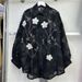 Women's Slimming Chiffon Blouse Long Sleeved Shirt Embroidered Rhinestone Embellishments Floral French Style Top For Early Autumn Versatile Look_ecoleips.com