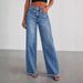 Women's Clothing Loose Wide Leg Side Seam Stitching Frayed Hem Jeans_ecoleips.com