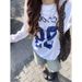 Autumn And Winter Casual Printed Long-Sleeved Loose, Versatile, Slimming Round-Neck Top, T-Shirt Base Layer For Women_ecoleips.com