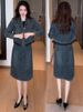 Fashionable Skirt Suit For Women, 2025 Spring New Style, Stylish Slimming, Casual Denim Jacket And Dress Two-piece Set_ecoleips.com