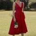 Women's Elegant Printed Long Dress V Neck Spaghetti Strap American Style Spring New Arrivals_ecoleips.com