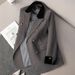 2025 Fall/Winter New Loose-Fit Blazer With Stylish Design, Slimming Gray Women's Suit Jacket_ecoleips.com