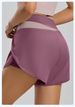 K Color Blocked Women's Running, Fitness, Breathable Side Pockets, Anti Glare, Fake Two-piece Yoga Sports Shorts_ecoleips.com