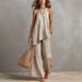 Women's Casual Round Neck Vest And Pants Set Multi Color Plus Size Clothing_ecoleips.com