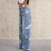 Spring Summer New Women's Button up Front Pocket Printed Casual Jeans Denim Export Style 2026_ecoleips.com
